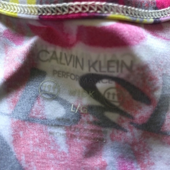 Calvin Klein Performance Women's Racerback Stretch Crop Top, Multicolor - Picture 6 of 8